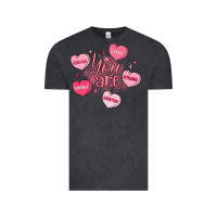 Vintage Black you are enough valentines day Vintage Tee - LillyAllenDesigns