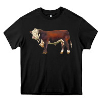 Black hereford bull Heavy Core Tee - LillyAllenDesigns