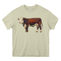 Mossy hereford bull Heavy Core Tee - LillyAllenDesigns