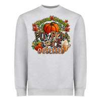 Heather Grey Stressed blessed pumpkin spice obsessed Fall Heavyweight Sweatshirt - NancyCooperArtShop