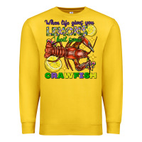 Lemon When Life Gives You Lemons Boil Some Crawfish Mardi Gras Premium Sweatshirt - FaDigitalArtStudio