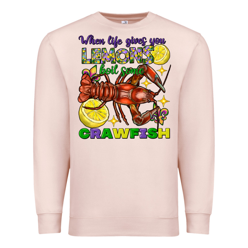 When Life Gives You Lemons Boil Some Crawfish Mardi Gras Premium Sweatshirt by FaDigitalArtStudio | Teevron