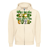 Sandshell Who needs luck when you're this cute St. Patrick's Zipper Hoodie - CowGirlArtShop