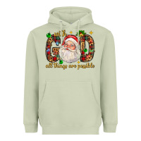 Matcha with god all things are possible with santa claus bbs Heavyweight Hoodie - BundleAndBundleShop