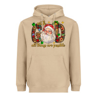 Mushroom with god all things are possible with santa claus bbs Heavyweight Hoodie - BundleAndBundleShop
