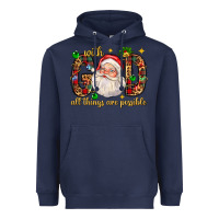 Navy with god all things are possible with santa claus bbs Heavyweight Hoodie - BundleAndBundleShop