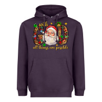 Plum with god all things are possible with santa claus bbs Heavyweight Hoodie - BundleAndBundleShop