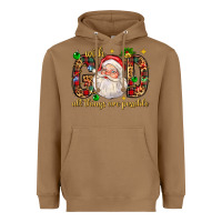 Toasted Coconut with god all things are possible with santa claus bbs Heavyweight Hoodie - BundleAndBundleShop