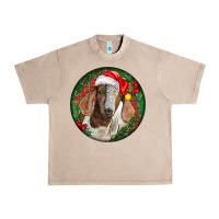 French Oak Boer Goat Christmas Urban Heavy Tee - LillyAllenDesigns