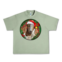 Oil Green Boer Goat Christmas Urban Heavy Tee - LillyAllenDesigns