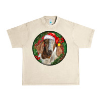 Sandshell Boer Goat Christmas Urban Heavy Tee - LillyAllenDesigns