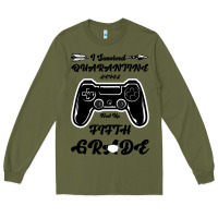 Army Green I Survived Quarantine Level Next Fifth Grade Long Sleeve Tee - Bettercallsaul