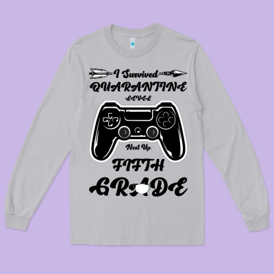 I Survived Quarantine Level Next Fifth Grade Long Sleeve Tee Designed By Bettercallsaul