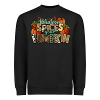Black Whatever spices your pumpkin Fall Heavyweight Sweatshirt - NancyCooperArtShop