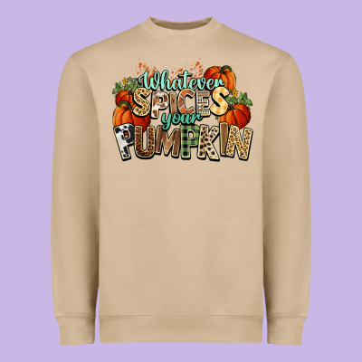 Whatever Spices Your Pumpkin Fall Heavyweight Sweatshirt Designed By Nancycooperartshop