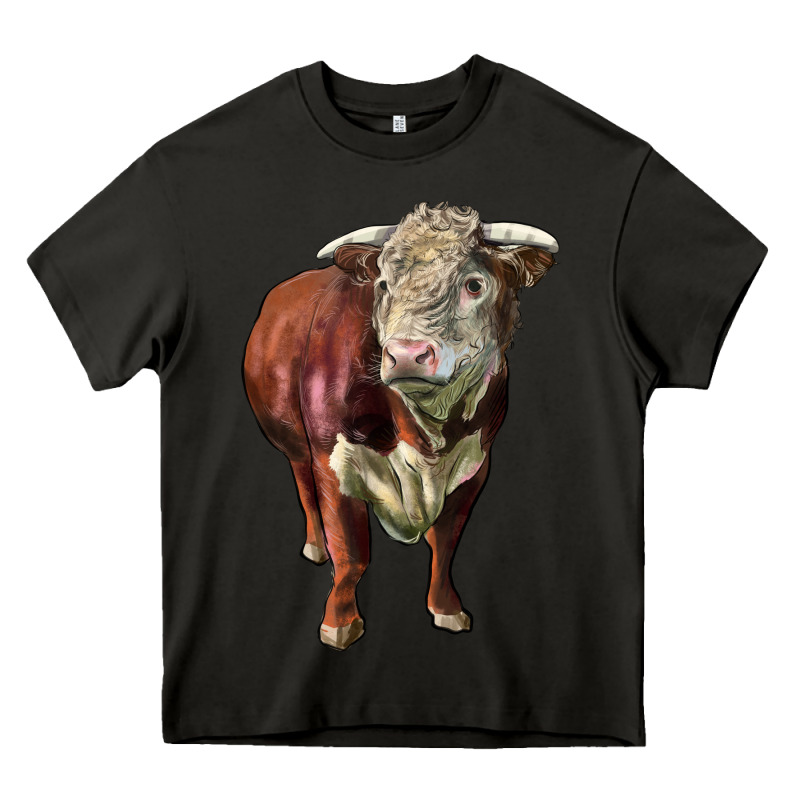 Hereford Bull Face Heavy Core Tee by LillyAllenDesigns | Teevron