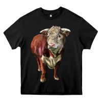 Black hereford bull face Heavy Core Tee - LillyAllenDesigns