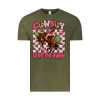 Vintage Olive cowboy take me away Vintage Tee - LillyAllenDesigns