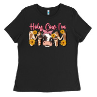 Black holy cow i'm mom Ladies Tee - MaliasSmallBusiness