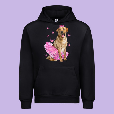 Labrador Retriever Dog With Tutu Urban Hoodie Designed By Lillyallendesigns