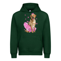 Forest Green Labrador Retriever Dog With Tutu Urban Hoodie - LillyAllenDesigns