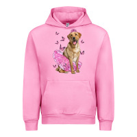 Fuchsia Pink Labrador Retriever Dog With Tutu Urban Hoodie - LillyAllenDesigns
