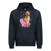 Navy Labrador Retriever Dog With Tutu Urban Hoodie - LillyAllenDesigns