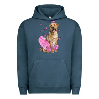 Pigment Midnight Navy Labrador Retriever Dog With Tutu Urban Hoodie - LillyAllenDesigns