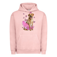 Pigment Salmon Labrador Retriever Dog With Tutu Urban Hoodie - LillyAllenDesigns