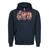 Navy Hot mess mom mother's day Zipper Hoodie - HowdyJamesFarm