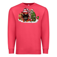 Cardinal christmas gnome and tree Premium Sweatshirt - FaDigitalArtStudio