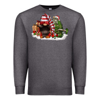 Charcoal Heather christmas gnome and tree Premium Sweatshirt - FaDigitalArtStudio