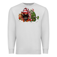 Dove Grey christmas gnome and tree Premium Sweatshirt - FaDigitalArtStudio