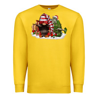 Lemon christmas gnome and tree Premium Sweatshirt - FaDigitalArtStudio