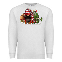 Oatmeal Heather christmas gnome and tree Premium Sweatshirt - FaDigitalArtStudio