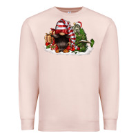 Pale Pink christmas gnome and tree Premium Sweatshirt - FaDigitalArtStudio