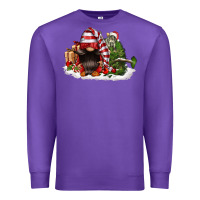 Purple christmas gnome and tree Premium Sweatshirt - FaDigitalArtStudio