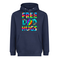 Navy Pride LGBTQ Free Dad Hugs Heavyweight Hoodie - BundleAndBundleShop