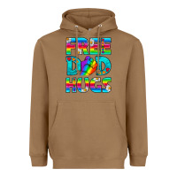 Toasted Coconut Pride LGBTQ Free Dad Hugs Heavyweight Hoodie - BundleAndBundleShop