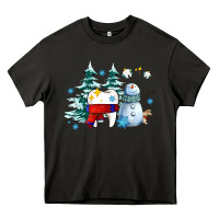 Asphalt dental christmas teeth and winter with snowman Heavy Core Tee - AdoDesignShop