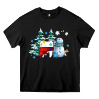 Black dental christmas teeth and winter with snowman Heavy Core Tee - AdoDesignShop