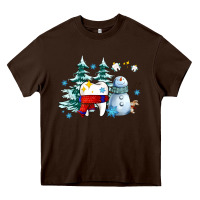 Dental Christmas Teeth And Winter With Snowman Heavy Core Tee | Teevron