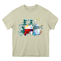 Mossy dental christmas teeth and winter with snowman Heavy Core Tee - AdoDesignShop