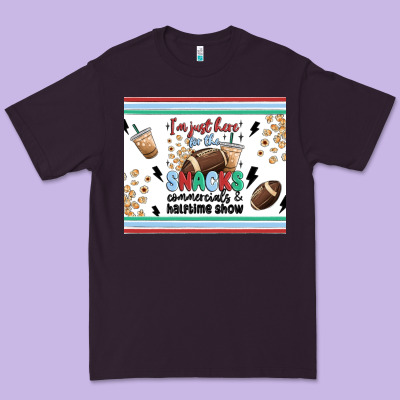 I'm Just Here For The Snacks Premium Tee Designed By Maliassmallbusiness