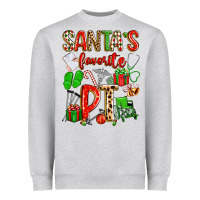 Heather Grey santa's favorite pt Heavyweight Sweatshirt - texasbilliewilder
