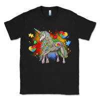Black autism unicorn Classic Tee - LillyAllenDesigns