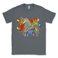 Charcoal Heather autism unicorn Classic Tee - LillyAllenDesigns