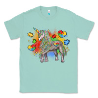 Seafoam autism unicorn Classic Tee - LillyAllenDesigns