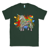 Sports Green autism unicorn Classic Tee - LillyAllenDesigns