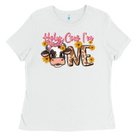 White holy cow i'm one Ladies Tee - MaliasSmallBusiness